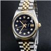 Image 1 : Rolex Mens 2 Tone 14K Black Diamond 36MM Datejust Wristwatch