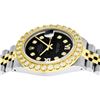 Image 5 : Rolex Mens 2 Tone Black VS 4 ctw Beadset Diamond Datejust Wristwatch with Rolex