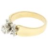 Image 6 : 14k Two Tone Gold 0.30 ctw Illusion Set Solitaire Diamond Engagement Ring