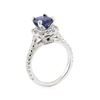 Image 4 : 2.41 ctw Sapphire and Diamond Ring - 14KT White Gold