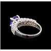 Image 3 : 18KT White Gold 2.30 ctw Tanzanite and Diamond Ring