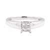 Image 2 : 0.25 ctw Diamond Solitaire Motif Ring - 14KT White Gold