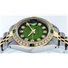 Image 3 : Rolex Ladies 2 Tone Green Vignette Diamond Datejust Wristwatch