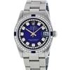 Image 1 : Rolex Womens Midsize 31mm Blue Vignette String Diamond & Sapphire Datejust Wrist