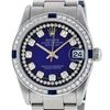 Image 2 : Rolex Womens Midsize 31mm Blue Vignette String Diamond & Sapphire Datejust Wrist