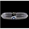 Image 1 : 1.46 ctw Diamond Evil Eye Bracelet - 14KT White Gold
