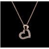 Image 1 : 14KT Rose Gold 0.30 ctw Diamond Pendant With Chain