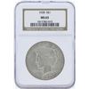 Image 1 : 1928 $1 Peace Silver Dollar Coin NGC MS63