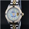 Image 1 : Rolex Ladies 2 Tone 18K Gold Bezel Blue MOP Diamond & Sapphire Datejust Wriswatc