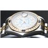 Image 6 : Rolex Ladies 2 Tone 18K Gold Bezel Blue MOP Diamond & Sapphire Datejust Wriswatc