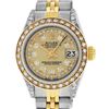 Rolex Ladies 2 Tone 14K Champagne Diamond Lugs Datejust Wristwatch