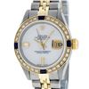 Image 1 : Rolex Ladies 2 Tone 14K MOP & Sapphire Diamond Datejust Wriswatch