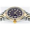 Image 7 : Rolex Mens 2 Tone 14K Maroon & Ruby Channel Set Diamond Datejust Wristwatch