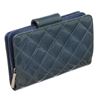 Image 2 : Chanel Blue Quilted Patent Leather Compact Wallet