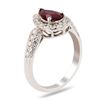 Image 2 : 1.15 ctw EXTREMELY RARE UNHEATED RUBY and 0.67 ctw Diamond Platinum Ring (GIA CE