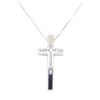 Image 1 : 0.20 ctw Diamond Cross Pendant with Chain - 14KT & 18KT White Gold
