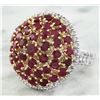 Image 2 : 6.20 CTW Ruby 18K Two Tone Gold Diamond Ring