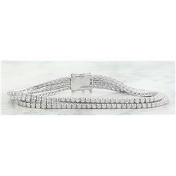 4.30 CTW Diamond 18K White Gold Braclet