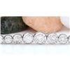 Image 3 : 3.50 CTW Natural Diamond 14K Solid White Gold Bracelet