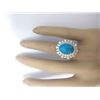 Image 5 : 7.10 CTW Natural Turquoise 14K Solid Yellow Gold Diamond Ring