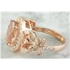 Image 6 : 4.50 CTW Morganite 14 K Rose Gold Diamond Ring
