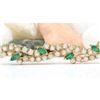 Image 3 : 8.00 CTW Natural Emerald 18K Solid Yellow Gold Diamond Bracelet