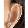 Image 3 : 3.00 CTW Natural Aquamarine Earrings 14k Solid Yellow Gold