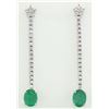 Image 1 : 4.50 CTW Emerald Diamond Earrings