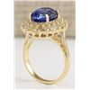 Image 3 : 7.26 CTW Natural Tanzanite And Diamond Ring In 14k Yellow Gold