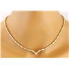 Image 2 : 14.10 CTW Natural Diamond 14K Solid Yellow Gold Necklace
