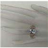 Image 4 : 3.66 CTW Natural Aquamarine And Diamond Ring In 14K Rose Gold