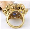 Image 3 : 7.50 CTW Natural Sapphire 18K Solid Yellow Gold Diamond Ring