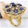 Image 4 : 7.50 CTW Natural Sapphire 18K Solid Yellow Gold Diamond Ring
