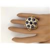 Image 5 : 7.50 CTW Natural Sapphire 18K Solid Yellow Gold Diamond Ring
