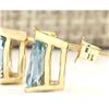 Image 2 : 2.00 CTW Natural Aquamarine Earrings 14k Solid Yellow Gold