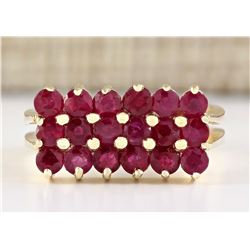 2.69 CTW Natural Ruby Ring In 18K Yellow Gold