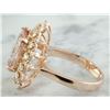 Image 3 : 6.01 CTW Morganite 14K Rose Gold Diamond Gold Ring