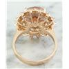 Image 4 : 6.01 CTW Morganite 14K Rose Gold Diamond Gold Ring