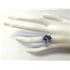 Image 4 : 7.03 CTW Natural Blue Tanzanite And Diamond Ring In 18K White Gold