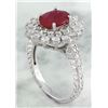 Image 3 : 3.20 CTW Ruby 18K White Gold Diamond Ring