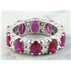 Image 2 : 7.50 CTW Ruby 18K White Gold Diamond Eternity Ring