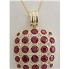 Image 1 : 5.61 CTW Natural Ruby And Diamond Pendant In 14K Solid Yellow Gold