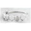Image 2 : 0.10 CTW Diamond 18K White Gold Ring