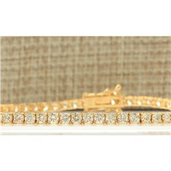 4.68 CTW Natural Diamond Bracelet In 14k Yellow Gold