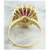 Image 4 : 3.53 CTW Ruby 18K Yellow Gold Diamond Ring