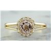 Image 1 : 1.24 CTW Morganite 18K Yellow Gold Diamond Ring