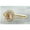 Image 2 : 1.24 CTW Morganite 18K Yellow Gold Diamond Ring