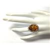 Image 4 : 17.30 CTW Natural Citrine And Diamond Ring 18K Solid White Gold