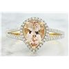Image 1 : 2.32 CTW Morganite 18K Yellow Gold Diamond Ring