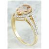 Image 3 : 2.32 CTW Morganite 18K Yellow Gold Diamond Ring